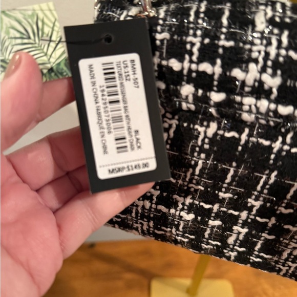 Badgley Mischka Bouclé Tweed Shoulder Bag - Picture 3 of 12
